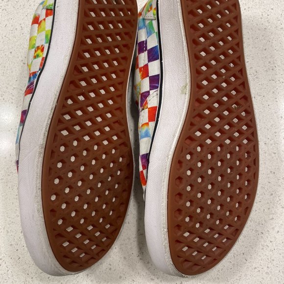 Vans Comfy Cush Size 6.5 Womens Checkered Rainbow- Step into colorful comfort! - Picture 5 of 5